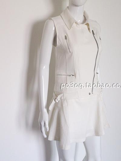 香港机车高腰裙2件套马甲