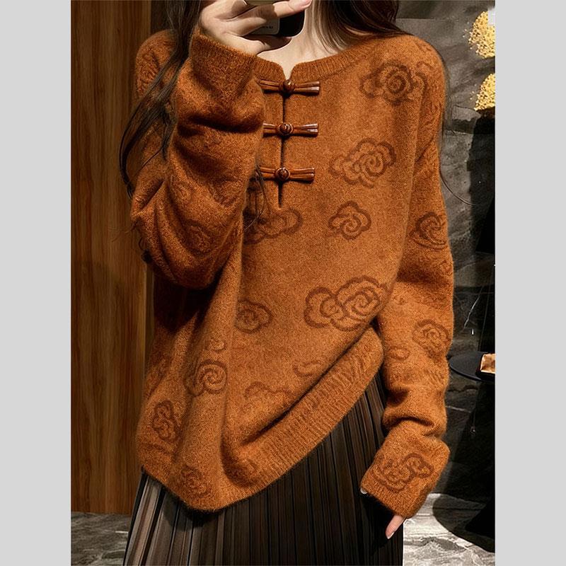 新中式女装国风毛衣气质高级感超好看针织内搭上衣女2025秋季新款