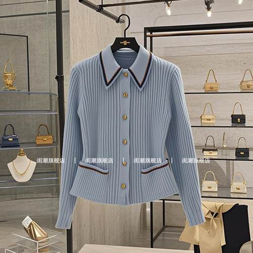 牛X货 巨炸裂！2025年新款白色针织外套气质短款小香风上衣女秋冬