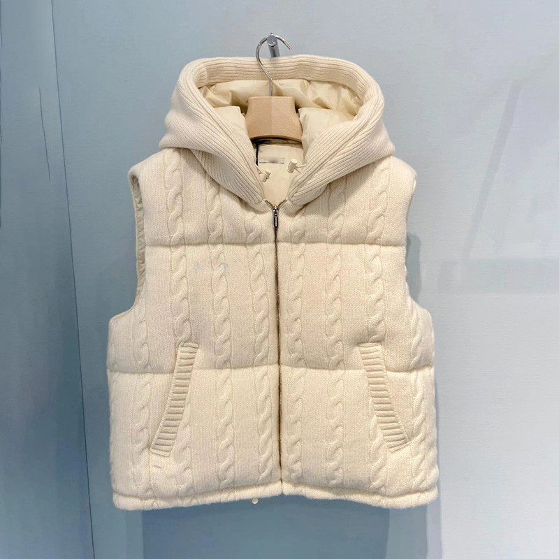 品牌折扣店商场撤回外贸清仓气质连帽羽绒服短款小个子马甲外套女