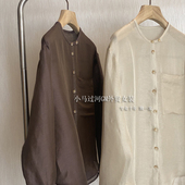 高奢文艺范真丝亚麻宽松气质显瘦衬衫 怒推 松弛感简直绝了 女