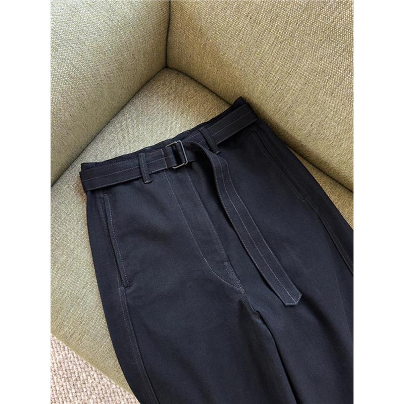 牛X货 巨炸裂！今年流行小众显瘦有型高腰腰带设计弯刀黑色牛仔裤