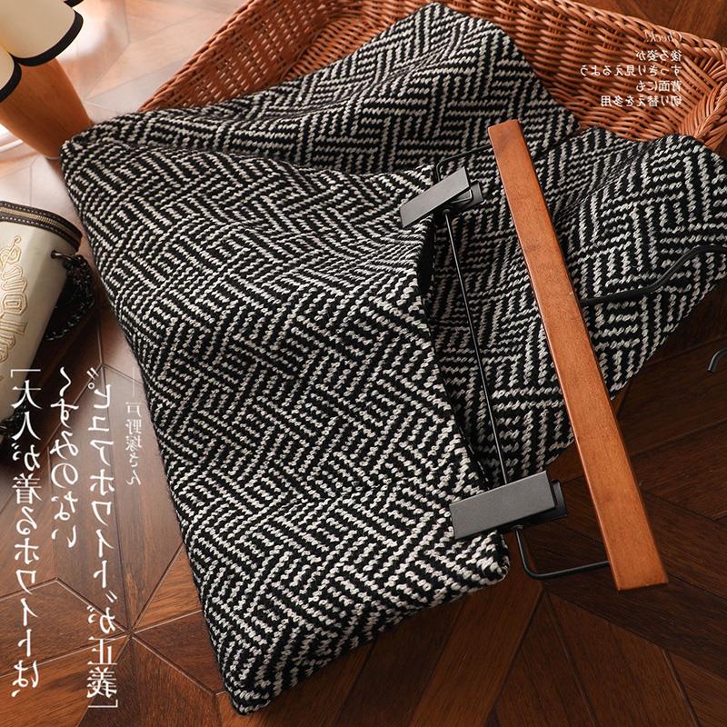 混纺毛呢时尚半身裙女