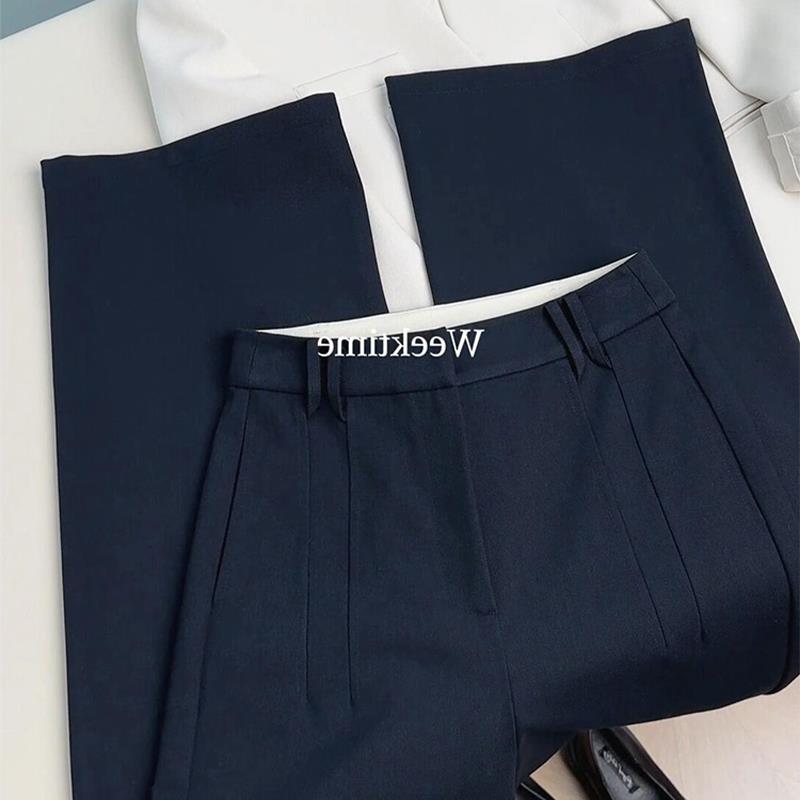 牛X货 巨炸裂！令人着迷的神秘蓝高级感精纺羊毛直筒百搭时髦西裤