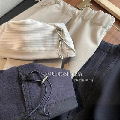 版型好到挑不出毛病！客供斜纹科技棉感~捏褶阔腿收口加厚工装裤