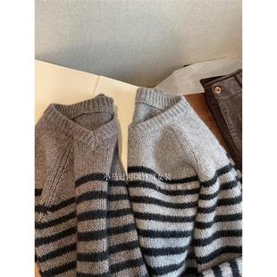 W高克重460G 渠道元 掌柜自留 羊绒羊毛桃心领厚实毛衣 单货