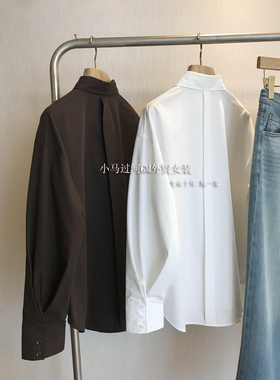 上身是真的绝！！超模风，L*mair法单气质宽松廓形免烫抗皱衬衫女