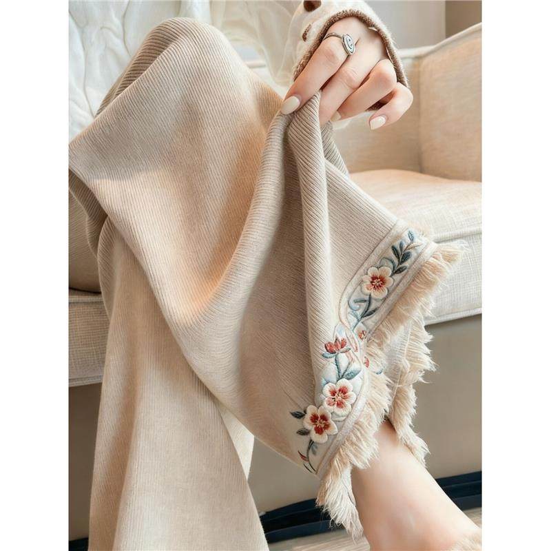 拖地垂感微喇复古显瘦2025秋冬新款休闲裤女阔腿裤子加绒加厚,女装/女士精品,大码裤装,淘宝优惠券,粉丝福利购,淘宝优惠卷