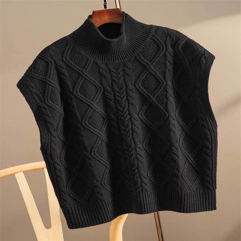 品牌专柜高端外贸女装气质百搭半高领羊绒针织毛衣背心马甲女秋,女装/女士精品,时尚防晒服,淘宝优惠券,粉丝福利购,淘宝优惠卷