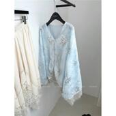 薄款 新中式 外套女重工提花开衫 国风刺绣衬衫 上衣 女装