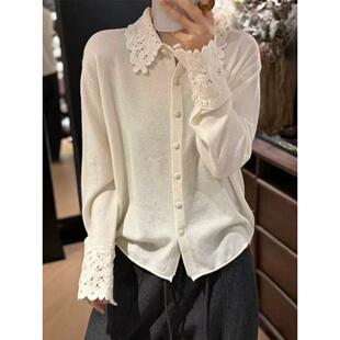 欧货高端定制精致白色大码 新款 加厚优雅风显瘦开衫 上衣女2025冬季