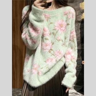 2025年秋季 独特漂亮高级感chic日系温柔风宽松慵懒软糯毛衣女 新款