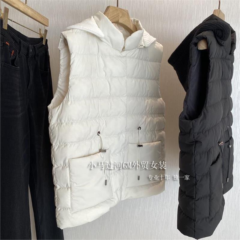 原原的日小众，品质很到位！！新国标90白鸭绒抽绳收腰羽绒马甲女