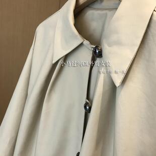 妥妥の大厂货！！错过可惜，日系灯笼袖翻领A字廓形显瘦风衣外套