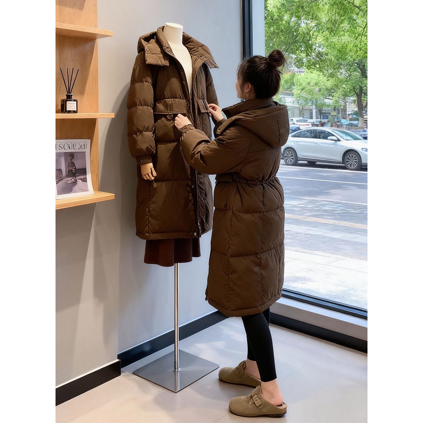 羽绒棉服女中长款2025冬季新款韩版宽松显瘦连唱加厚保暖外套女