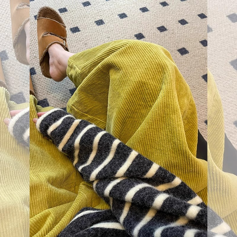 牛X货 巨炸裂！美式复古百搭灯芯绒裤子秋冬百搭显瘦直筒休闲裤女