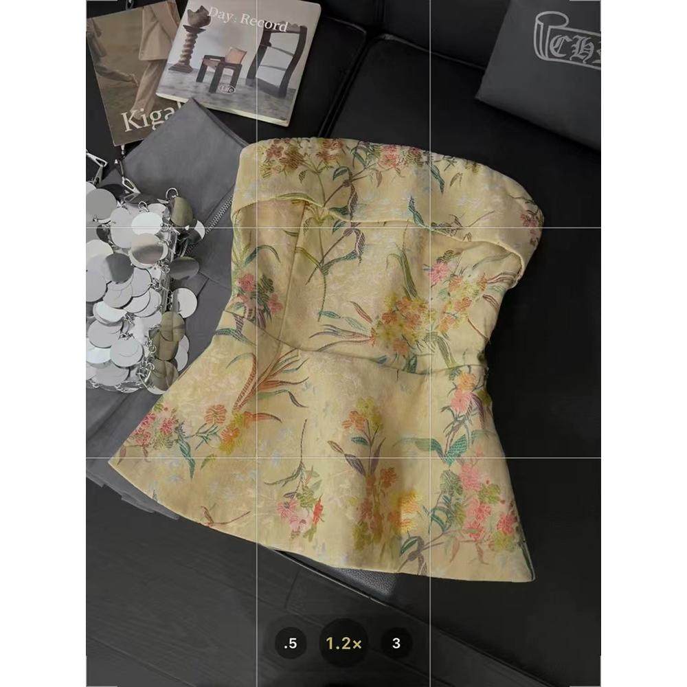 纯欲性感露肩抹胸背心女夏外穿设计感修身甜辣妹一字肩上衣高级感,女装/女士精品,抹胸,淘宝优惠券,粉丝福利购,淘宝优惠卷