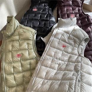 R本户外单压纹立领95白鸭绒背心马甲女 仅38件 尾巴单 bi收好货