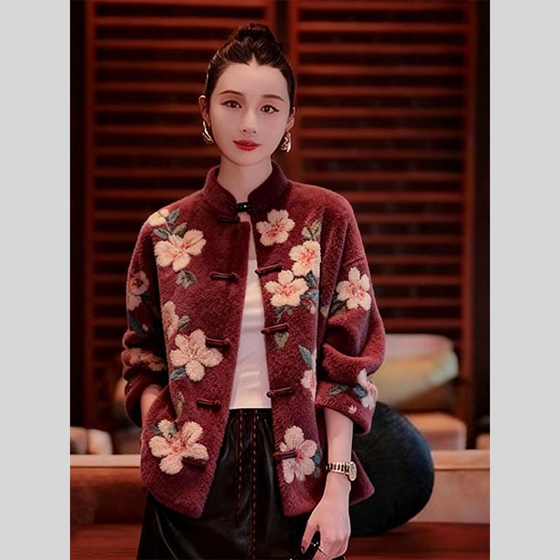 新中式国风短款毛呢外套2025冬季新款今年流行爆款气质高级感上衣