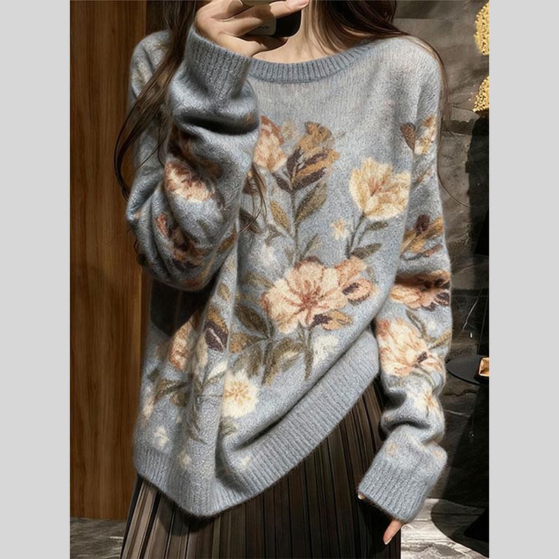 新中式禅意国风毛衣气质高级感超好看宽松针织上衣女2025秋季新款