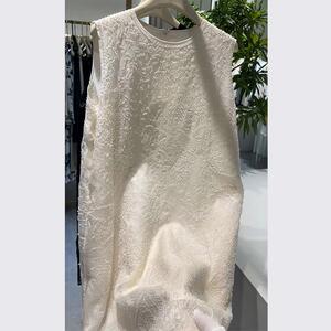 牛X货 巨炸裂！白色无袖连衣裙子2024新款名媛高端女神轻奢高级感