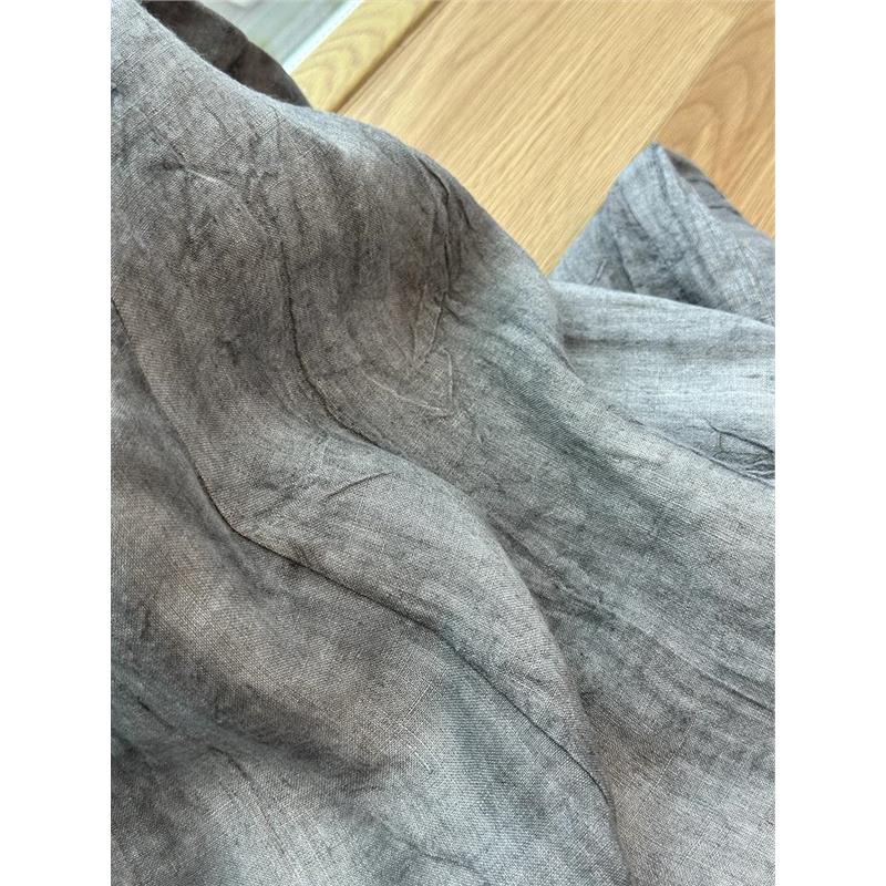 牛X货 巨炸裂!今年流行的灰色高腰亚麻休闲阔腿裤子女夏季薄款