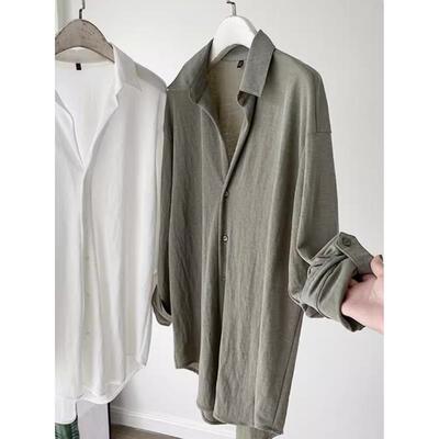 毒家怒推！巨巨巨好穿~慵懒风宽松减龄显瘦小清新圆领长袖衬衫女