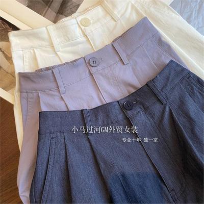 掌柜自留！！版型巨板正~2025早秋款压褶后松紧舒适直筒休闲裤女