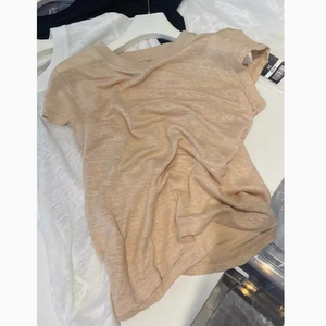 巨巨巨推荐！莱赛尔天丝棉麻面膜防晒上衣女轻薄冰丝亚麻短袖T恤