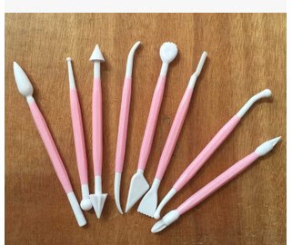 DIY烘焙工具 8pcs翻糖花造型工具 雕刻刀组 塑形工具
