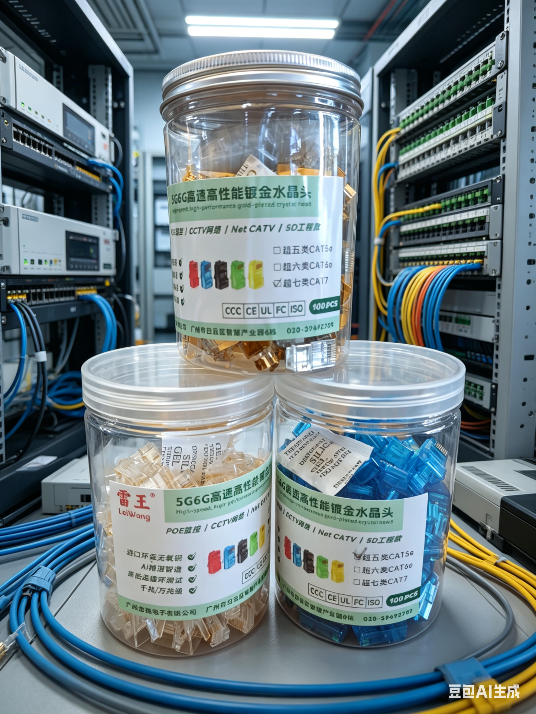 AMP康普华为华三绿联秋叶原胜为泛达TCL海康威视安普大华水晶头