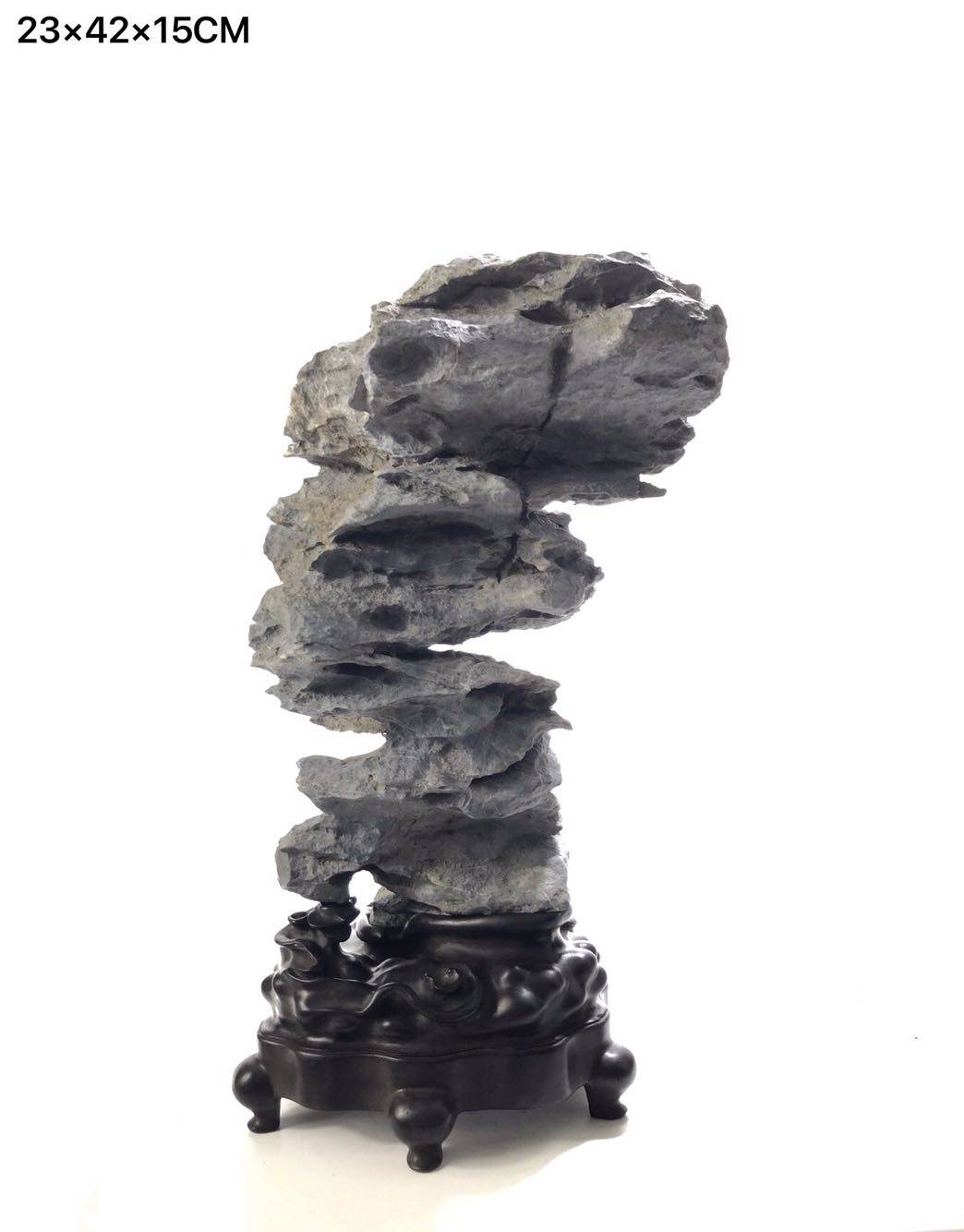 文房清供石 古典赏石 英德石原石 英石奇石 观赏石摆件 英石盆景