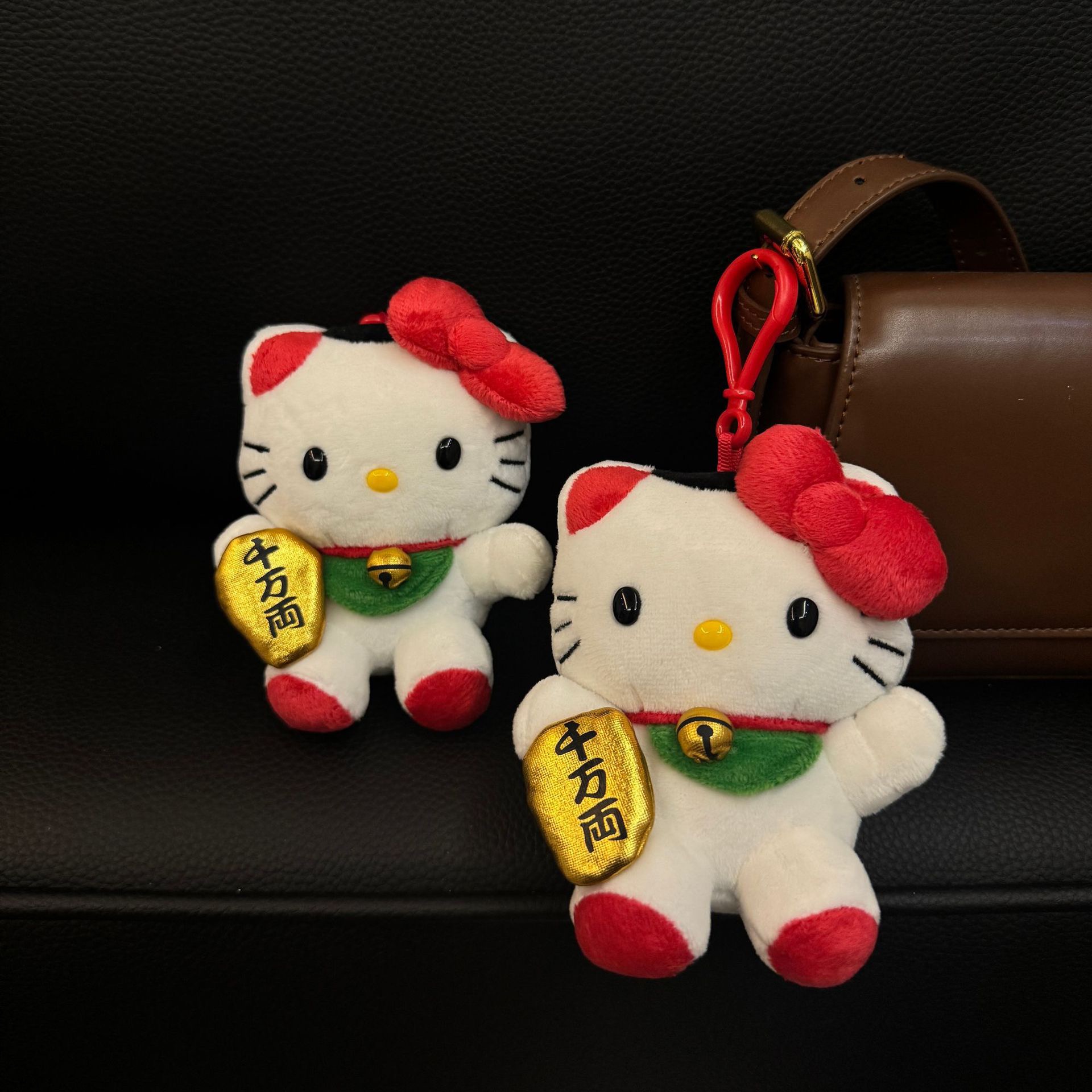 新年招财猫hellokitty挂件可爱毛绒公仔玩偶包包挂饰钥匙扣礼物