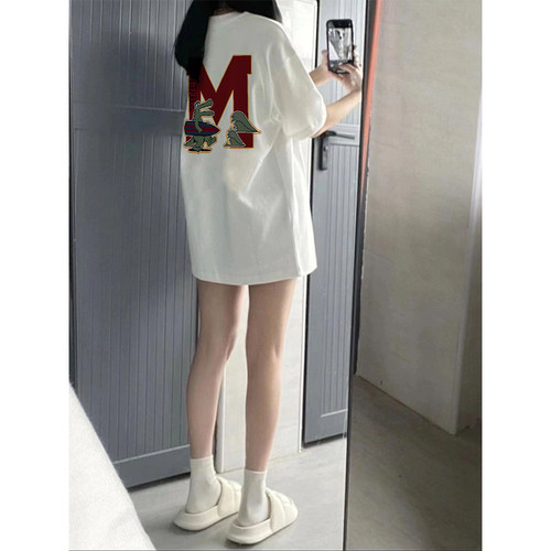 白色纯棉宽松oversize短袖t恤女