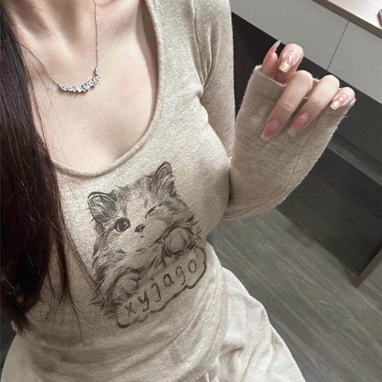 高级感修身德绒打底衫女秋冬内搭