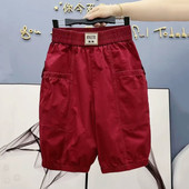 大兜冰丝棉五分灯笼短裤 2026夏季 百搭显瘦薄款 高腰时尚 女 欧货新款