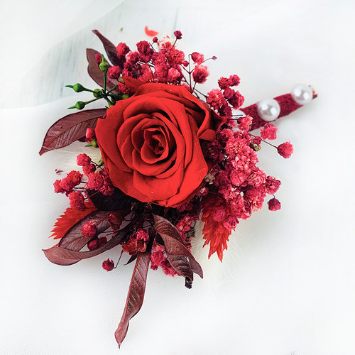 结婚胸花新郎新娘鲜花胸针小花束