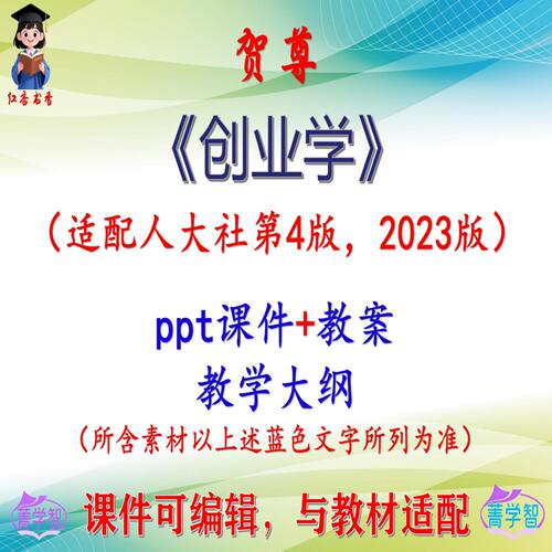 贺尊《创业学》第4版大学教案课件PPT可编辑考研考博自学 非教材