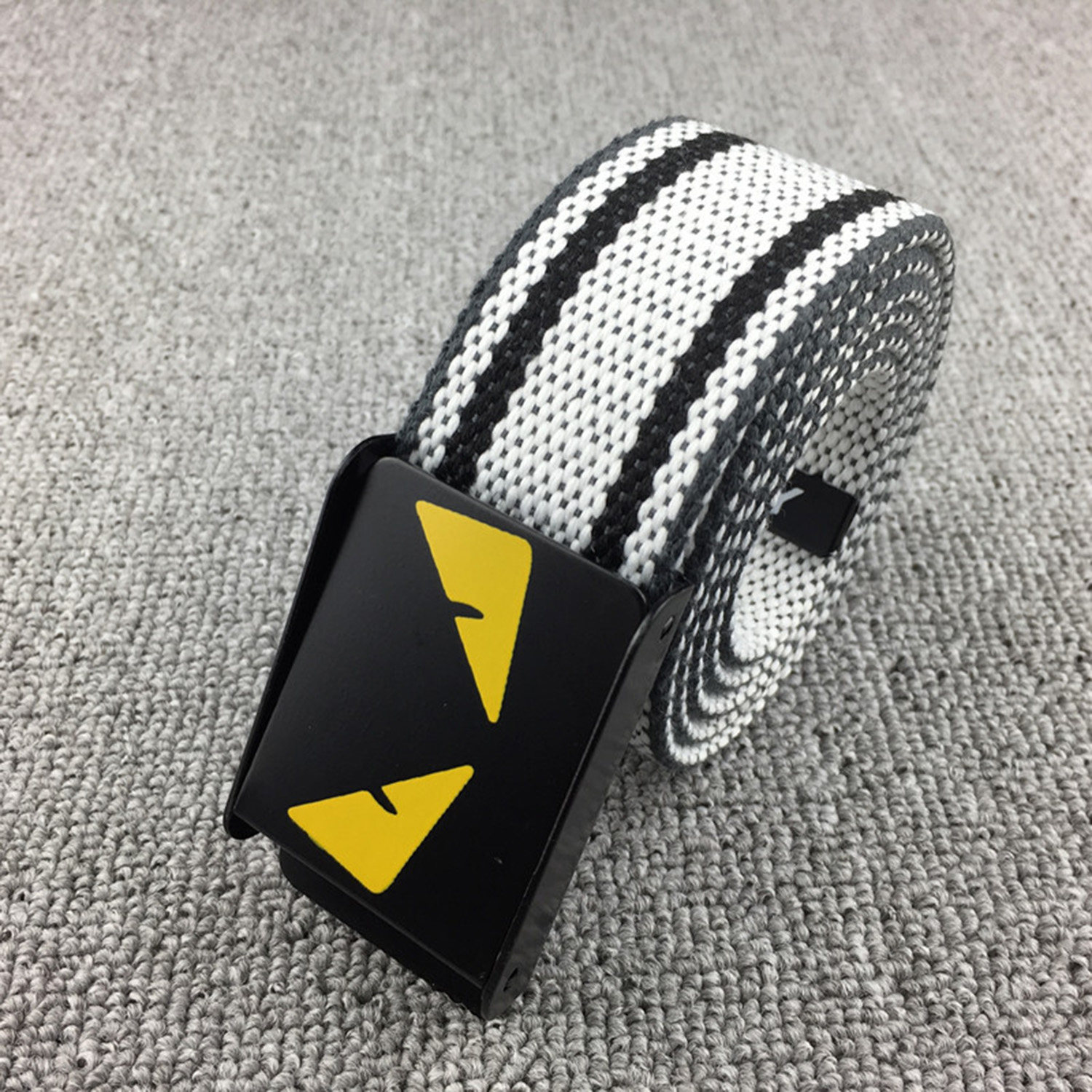 青少年潮流平滑扣帆布腰带学生裤带简约韩版中学生男孩自动扣皮带