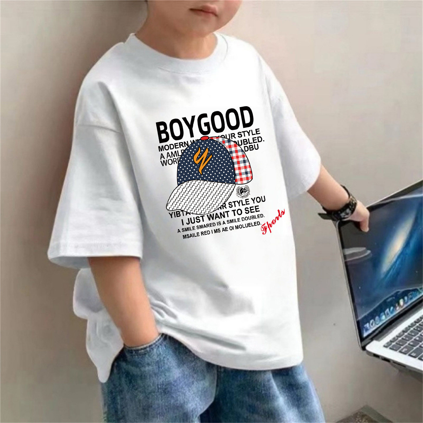 男童短袖t恤纯棉儿童上衣2026新款夏季中大童装体恤夏天衣服男潮T