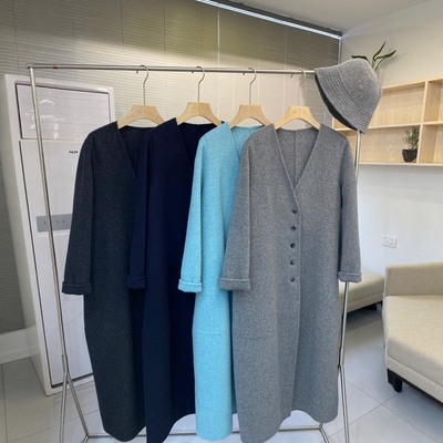 2025新款双面羊绒大衣中长款