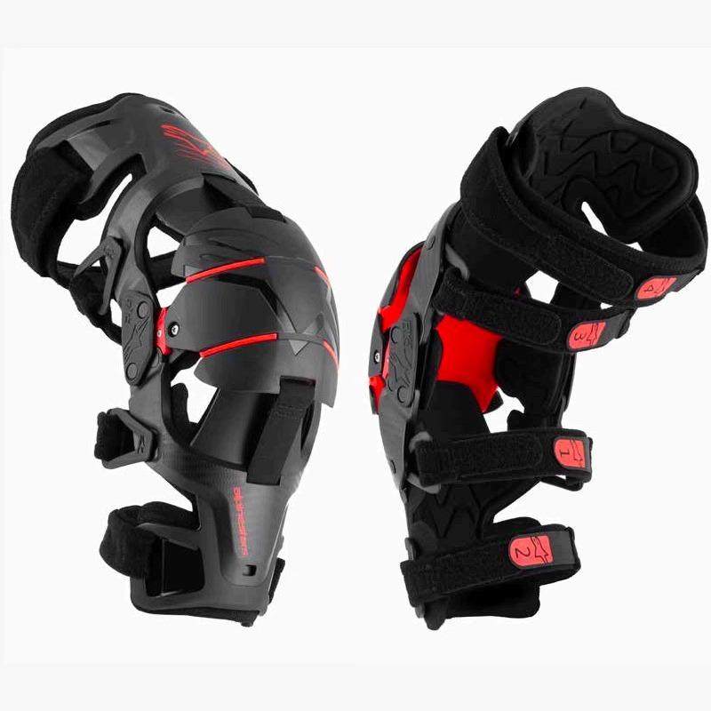 25款意大利a星越野摩托车护膝骑行防摔机械腿碳纤维滑雪速降护具