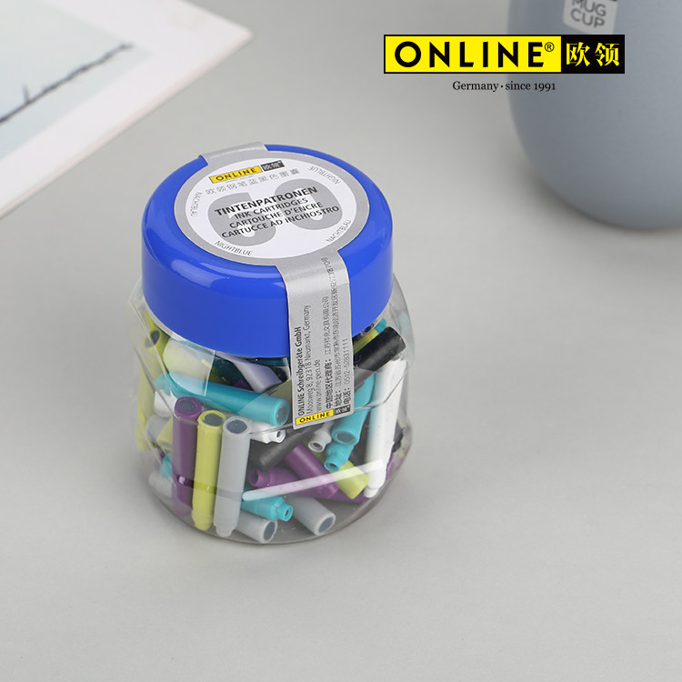 德国ONLINE欧领通用三色60支罐装墨囊