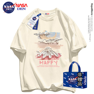 NASA联名简约印花纯棉宽松T恤