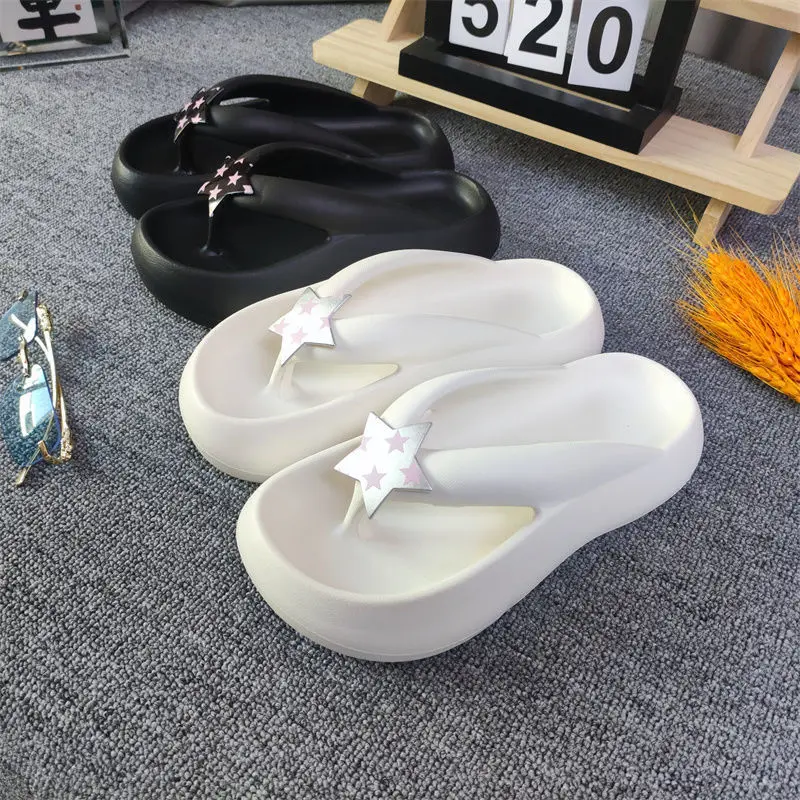 人字拖女外穿海边旅游沙滩鞋气质松糕厚底坡跟拖鞋甜美卡通凉鞋女,女鞋,人字拖,淘宝优惠券,粉丝福利购,淘宝优惠卷