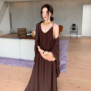 套装 SMOL 衬衫 乌梅子酱 松弛感慵懒风两件套 吊带连衣裙蝙蝠袖