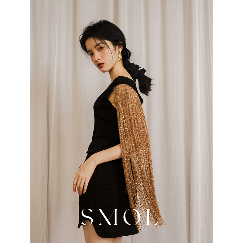 SMOLSTUDIO小众款女王流苏上衣