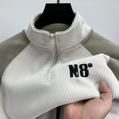 品牌高端半高领拉链卫衣