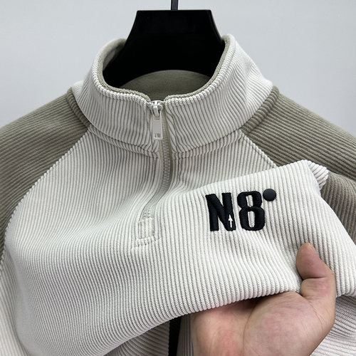 品牌高端半高领拉链卫衣