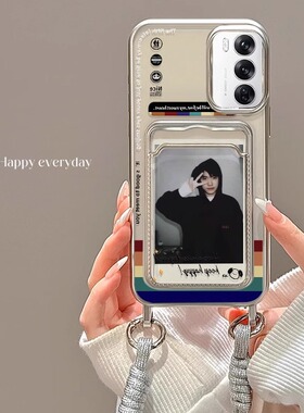 小狗字母带挂绳适用oppo a3pro/a2m手机壳a78全包a53防摔a58x创意a2x/a97/a96新款a1活力卡包男女a56情侣保护